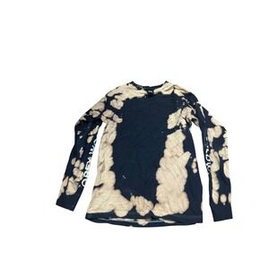 OBEY Worldwide Bleached Tie Dye Long Sleeve Shirt Womens Size Small